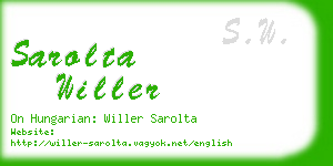 sarolta willer business card